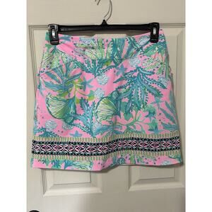 Lilly Pulitzer Monica Luxletic Golf Skort Mandevilla Baby Hip Nautic Size 8